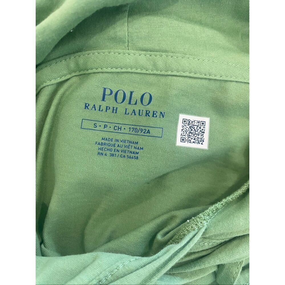 Polo Ralph Lauren Green Jersey Hooded T-Shirt Size S - Picture 7 of 8